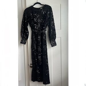 Black sequined dress